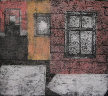 Untitled (interiors) (2007) multi plate colour etching on paper - Pui Lee