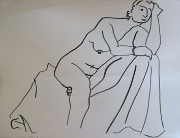 Life Drawing (2007) marker pen on paper - Pui Lee