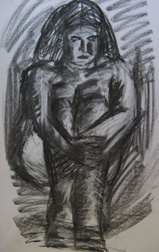Life Drawing (2007) charcoal on paper - Pui Lee