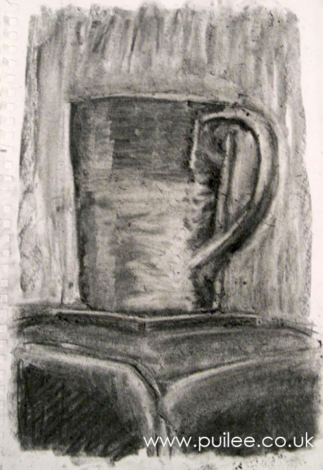 Charcoal sketch of cup (201?) -Pui Lee