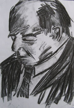 Untitled (man i) (2007) charcoal on paper - Pui Lee