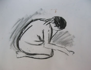 Life Drawing (2006) charcoal on paper - Pui Lee