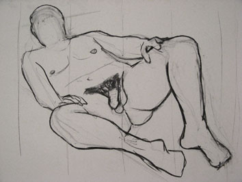 life drawing vii (2008) charcoal on paper - Pui Lee