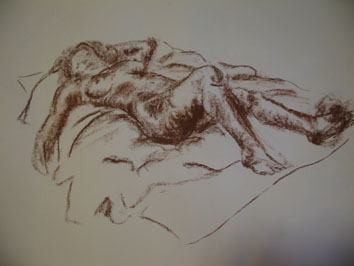 Life Drawing (2005) pastel on paper - Pui Lee