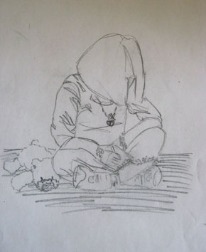 Life Sketch (2005) pencil on paper - Pui Lee